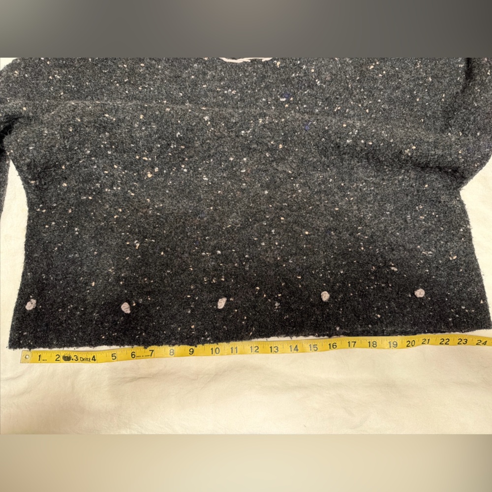 Everlane Speckled Oversized Woolblend DIY Boucle-Crewneck Gray & Ivory Sweater L - Picture 13 of 16